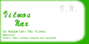 vilmos max business card